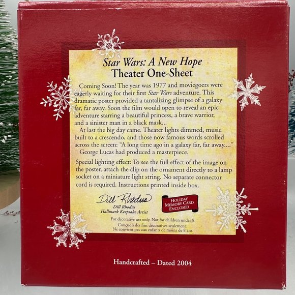 Hallmark Keepsake Ornament Star Wars A New Hope Theater One Sheet Christmas - Picture 2 of 13